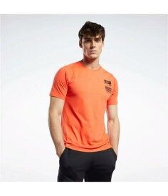 リーボック Reebok Mens Graphic Basic T-Shirt Orange Large メンズ