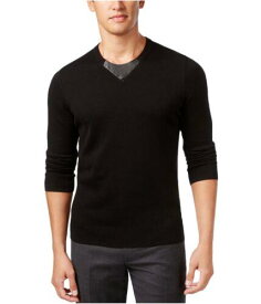 I-N-C Mens Faux-Leather Pullover Sweater Black XX-Large メンズ