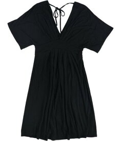 H&M Womens Tie-Back Baby Doll Dress Black X-Small レディース