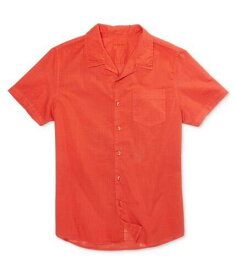 ゲス GUESS Mens Embroidered Back Button Up Shirt Orange XX-Large メンズ