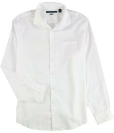 ペリーエリス Perry Ellis Mens Non-Iron Solid Button Up Shirt White XX-Large メンズ