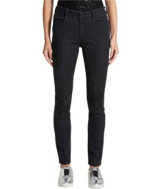 ディーケーエヌワイ DKNY Womens Glitter Distressed Skinny Fit Jeans Black 26 レディース