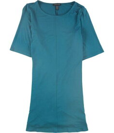 アイリーンフィッシャー Eileen Fisher Womens Jersey Elbow Sleeve Tunic Blouse Blue Medium レディース