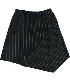 ディーケーエヌワイ DKNY Womens Striped Asymmetrical Skirt Black X-Large レディース