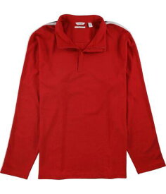 カルバンクライン Calvin Klein Mens 1/4 Ribbed Pullover Sweater Red XX-Large メンズ