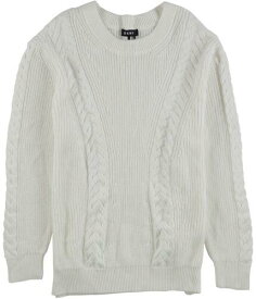 ディーケーエヌワイ DKNY Womens Cotton Pullover Sweater White Large レディース