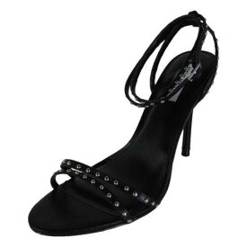 メデン Steve Madden Womens Wish Stiletto Heel Dress Sandal Shoes Black Leather US 10 レディース
