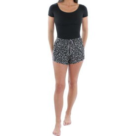Catherine Malandrino Womens Black Lace Trim Sleep Short Loungewear XL レディース