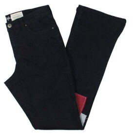 Refried Apparel Womens Navy Patchwork Mid Rise Casual Bootcut Pants 10 レディース