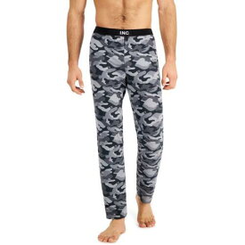 INC Mens Gray Nightwear Camo Comfy Pajama Bottoms Loungewear L メンズ