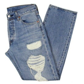 Levi Strauss & Co. Mens 501 Mid-Rise Destroyed Straight Leg Jeans メンズ
