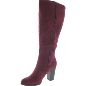 Style & Co. Womens Addyy Faux Suede Wide Calf Knee-High Boots Shoes レディース