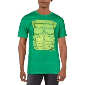 Zuni Sportswear Mens Green Cotton Graphic Crew T-Shirt L メンズ