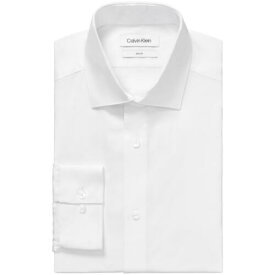 カルバンクライン Calvin Klein Mens Slim Fit Office Professional Dress Shirt メンズ