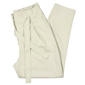 ディーケーエヌワイ DKNY Womens Tan Paper Bag Pleated Waist Slacks Chino Pants Trousers 10 レディース