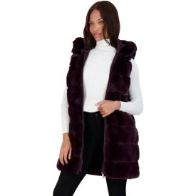 ヴィア スピーガ Via Spiga Womens Purple Faux Fur Plush Outerwear Vest Coat L レディース