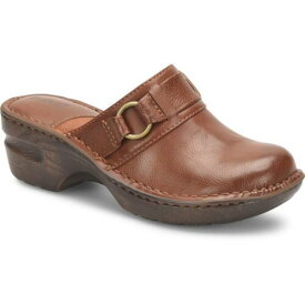 B.O.C. Womens Polly Brown Faux Leather Clogs Shoes 9 Medium (B M) レディース