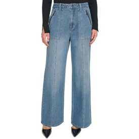 ディーケーエヌワイ DKNY Jeans Womens Blue High Rise Pintuck Denim Wide Leg Jeans 30 レディース