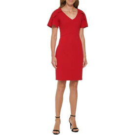 ディーケーエヌワイ DKNY Womens Red Office Mini Work Sheath Dress 6 レディース