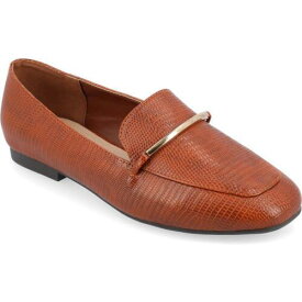 ジュルネ コレクション Journee Collection Womens Faux Leather Embellished Loafers Shoes レディース