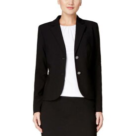 カルバンクライン Calvin Klein Womens Solid Long Sleeves Fitted Two-Button Blazer Jacket レディース