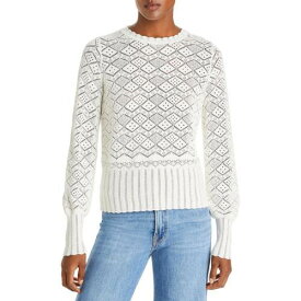 レベッカテイラー Rebecca Taylor Womens Ivory Pointelle Cozy Pullover Sweater Shirt XS レディース