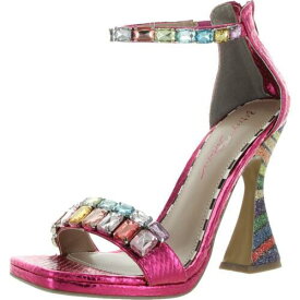 ベッツィージョンソン Betsey Johnson Womens Emani Pink Glitter Heels Shoes 8.5 Medium (B M) レディース