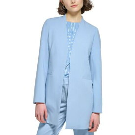 カルバンクライン Calvin Klein Womens Blue Woven Open-Front Blazer Jacket Petites 4P レディース
