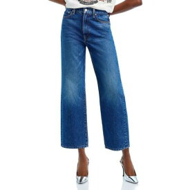 マザー Mother Womens Blue High Rise Embellished Denim Straight Leg Jeans 31 レディース