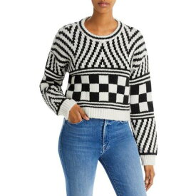 マザー Mother Womens Itsy B/W Alpaca Blend Knit Top Pullover Sweater XS レディース