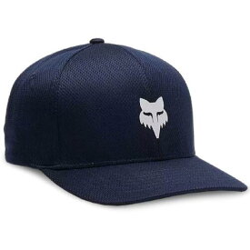 フォックス Fox Racing Men's Fox Head Tech Midnight Blue Flexfit Hat Clothing Apparel Mot... メンズ