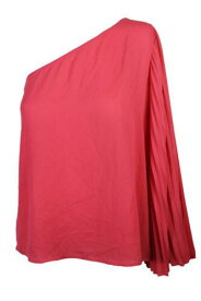 INC Inc International Concepts Polished Coral Pleated One-Shoulder Top M レディース
