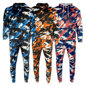 Original Deluxe Men's Tracksuit Set Tie-Dye Style Two Piece Jogger Pants and Hoodie Outwear Set メンズ