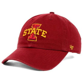 フォーセヴン Men's '47 Red Iowa State Cyclones Clean Up Adjustable Hat メンズ