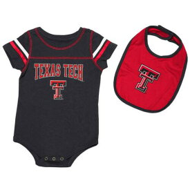 コロセウム Newborn & Infant Colosseum Black Texas Tech Red Raiders Chocolate Bodysuit & Bib ユニセックス