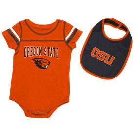 コロセウム Newborn & Infant Colosseum Orange Oregon State Beavers Chocolate Bodysuit & Bib ユニセックス