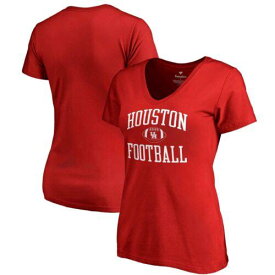ファナティクス ブランド Women's Fanatics Branded Red Houston Cougars First Sprint V-Neck T-Shirt レディース