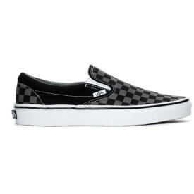 バンズ Vans Classic Slip-On Sneakers (Black/Pewter Checkerboard) Skateboarding Shoes メンズ