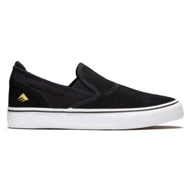 エメリカ Emerica Wino G6 Slip On Sneakers (Black/White/Gold) Men's Skate Shoes メンズ