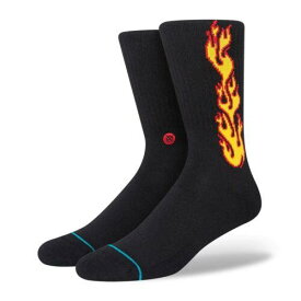 スタンス Stance x Chippa Wilson Flammed INFIKNIT Crew Socks (Black) Graphic Print Sock メンズ