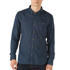 バンズ Vans Gisler II Button Down L/S Shirt (Dress Blue/Frost Grey) Men's Dress Shirt メンズ