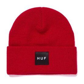 ハフ HUF Worldwide Essentials Box Logo Beanie (Red) Cuffed Knit Cap メンズ