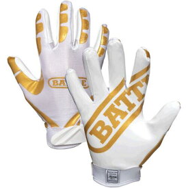 Battle Sports Receivers Ultra-Stick Football Gloves - Gold/White ユニセックス