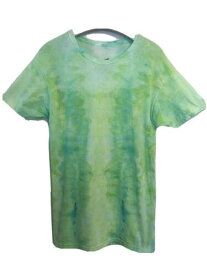 Hanes Tie Dye T-Shirt Custom Hand Dyed Unique Ice Dye Green Blue Medium New レディース