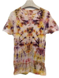Hanes Tie Dye T-Shirt Custom Hand Dyed Unique Summer Small New Yellow Pink Purple メンズ