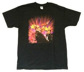 Anvil Elton John-Elton-Rocket Man Tour 2008-Black T-shirt メンズ