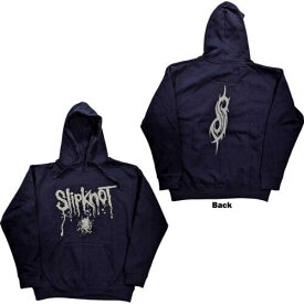 Slipknot - Splatter - Pullover Navy Blue Hooded Sweatshirt メンズ