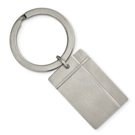 Chisel Stainless Steel Brushed & Grooved Key Chain メンズ