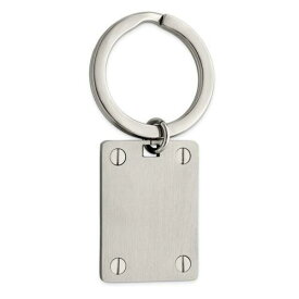 Chisel Stainless Steel Polished and Brushed Key Ring メンズ