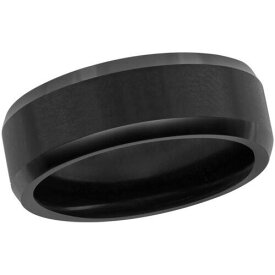 Blackjack Men's Ring Brushed and Polished Black 8mm Tungsten Size 10 SW-2078-10 メンズ